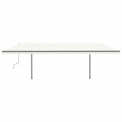 VIDAXL Auvent Manuel Rétractable Avec Poteaux 3,5x2,5 M Crème -Le Coin Detente Boutique 645a95d47c25f6.51170184