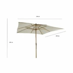 Parasol Droit Moana En Bambou Contreplaqué Et Tissu Beige Clair -Le Coin Detente Boutique 646229b581c584.24057892