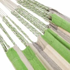 Toile De Hamac Rayée - Citron Vert / Gris Clair / écru. 1 Personne. 100% Polycoton. 220x140cm 10 Toile De Hamac Rayée - Citron Vert / Gris Clair / écru. 1 Personne. 100% Polycoton. 220x140cm -Le Coin Detente Boutique 64627e297e64e4.59333441