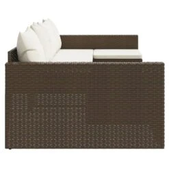 VIDAXL Salon De Jardin 2 Pcs Avec Coussins Marron Résine Tressée -Le Coin Detente Boutique 646d11dd6dd8d0.16126191