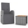 VIDAXL Ensemble De Salon De Jardin 2 Pcs Gris Poly Rotin Et Acacia -Le Coin Detente Boutique 646d143d472219.53809077