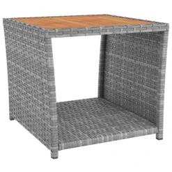 VIDAXL Ensemble De Salon De Jardin 2 Pcs Gris Poly Rotin Et Acacia -Le Coin Detente Boutique 646d1440599d43.00542971