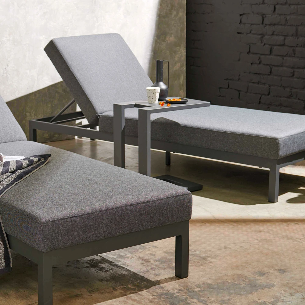 Tablette Pour Bain De Soleil En Aluminium Gris 7 Tablette Pour Bain De Soleil En Aluminium Gris – Image 5