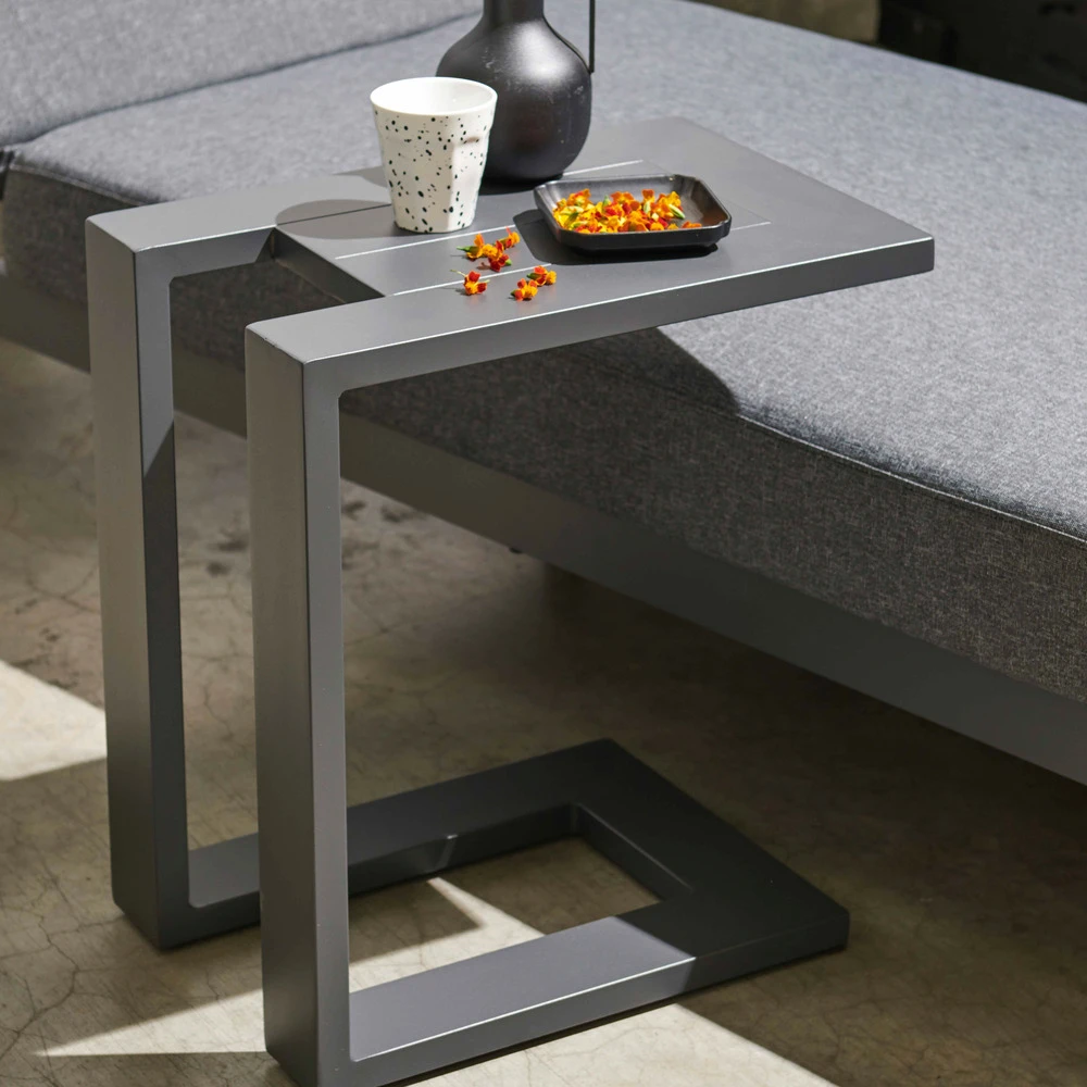 Tablette Pour Bain De Soleil En Aluminium Gris 6 Tablette Pour Bain De Soleil En Aluminium Gris – Image 4