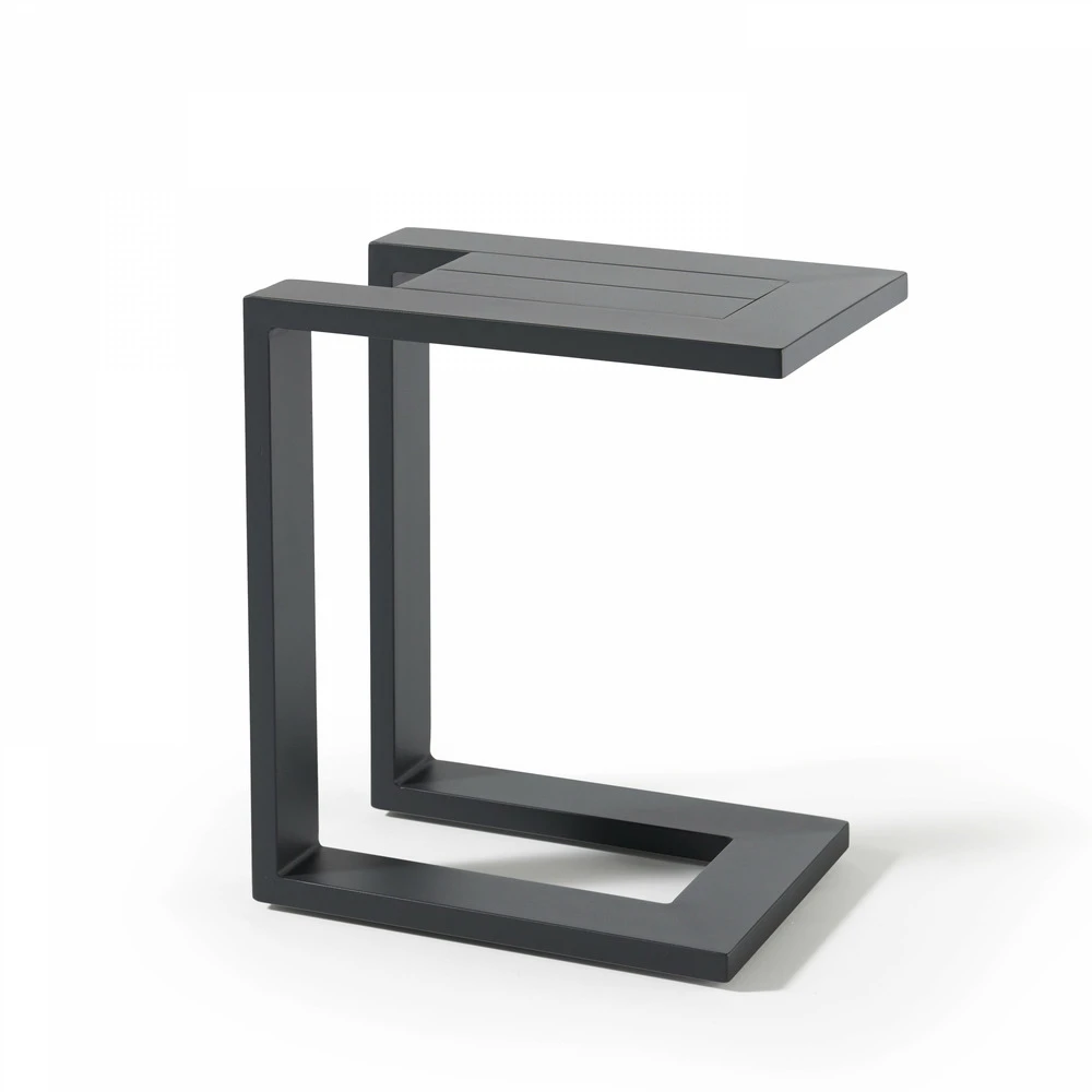 Ensemble Bain De Soleil Avec Tablette En Aluminium Gris 6 Ensemble Bain De Soleil Avec Tablette En Aluminium Gris – Image 4