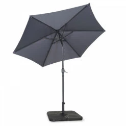 Parasol Droit Inclinable 3m Et 4 Dalles à Lester Remplissables Gris -Le Coin Detente Boutique 646e58f0ec90d7.09441210