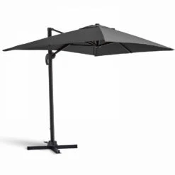 Parasol Déporté 2x3m En Aluminium Gris Anthracite