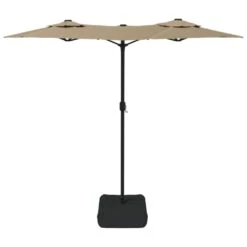 VIDAXL Parasol à Double Tête Avec Led Taupe 316x240 Cm -Le Coin Detente Boutique 6470a7313dba74.40123786