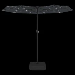 VIDAXL Parasol à Double Tête Avec Led Noir 316x240 Cm -Le Coin Detente Boutique 6470a7324ffb61.96651051