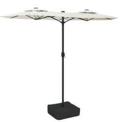 VIDAXL Parasol à Double Tête Blanc Sable 316x240 Cm