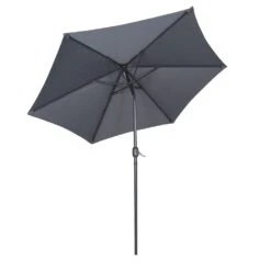Parasol Droit Inclinable 3m Et 4 Dalles Lestées Aluminium Gris -Le Coin Detente Boutique 6480223dceb865.65898081