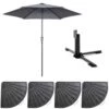Parasol Droit Inclinable 3m Et 4 Dalles Lestées Aluminium Gris -Le Coin Detente Boutique 6480223dd4a479.29718758
