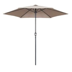 Parasol Droit Inclinable 3m Et 4 Dalles Lestées Aluminium Taupe -Le Coin Detente Boutique 6480224d3fc314.93939355