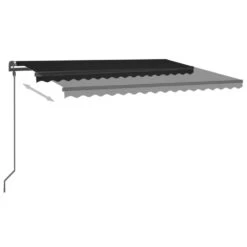 VIDAXL Auvent Automatique Et Capteur De Vent Et Led 4,5x3 M Anthracite -Le Coin Detente Boutique 6480d1cf9af336.18314557