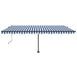 VIDAXL Auvent Automatique Sur Pied 500x350 Cm Bleu/blanc 11 VIDAXL Auvent Automatique Sur Pied 500x350 Cm Bleu/blanc -Le Coin Detente Boutique 6480d1d8a9c9f3.67852278