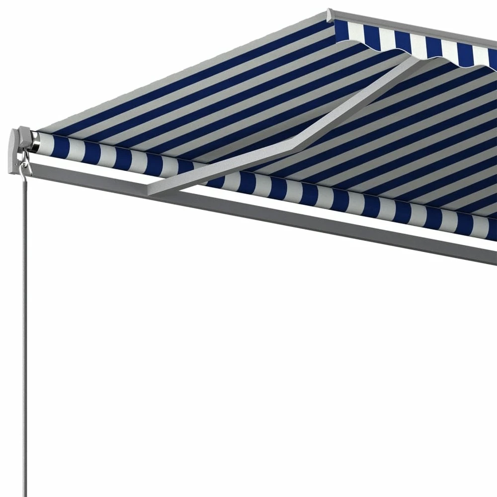 VIDAXL Auvent Automatique Sur Pied 500x350 Cm Bleu/blanc 8 VIDAXL Auvent Automatique Sur Pied 500x350 Cm Bleu/blanc – Image 6