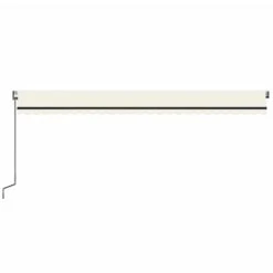VIDAXL Auvent Automatique Avec Capteur De Vent Et Led 600x350 Cm Crème -Le Coin Detente Boutique 6480d1ef055206.49144498