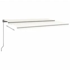 VIDAXL Auvent Automatique Sur Pied 500x350 Cm Crème -Le Coin Detente Boutique 6480d1f2146873.28927951