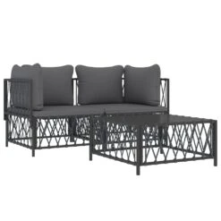 VIDAXL Salon De Jardin Avec Coussins 3 Pcs Anthracite Acier 11 VIDAXL Salon De Jardin Avec Coussins 3 Pcs Anthracite Acier -Le Coin Detente Boutique 6480d2ac0a34d7.60386037
