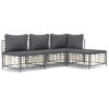 VIDAXL Salon De Jardin 4 Pcs Avec Coussins Anthracite Résine Tressée 2 VIDAXL Salon De Jardin 4 Pcs Avec Coussins Anthracite Résine Tressée -Le Coin Detente Boutique 6480d2bca897c9.63648824