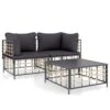 VIDAXL Salon De Jardin 3 Pcs Avec Coussins Anthracite Résine Tressée 2 VIDAXL Salon De Jardin 3 Pcs Avec Coussins Anthracite Résine Tressée -Le Coin Detente Boutique 6480d2d1c76831.28651244