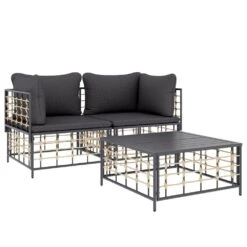 VIDAXL Salon De Jardin 3 Pcs Avec Coussins Anthracite Résine Tressée -Le Coin Detente Boutique 6480d2d1ce15e4.28967224