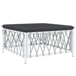 VIDAXL Salon De Jardin Avec Coussins 5 Pcs Blanc Acier 14 VIDAXL Salon De Jardin Avec Coussins 5 Pcs Blanc Acier -Le Coin Detente Boutique 6482c454e0bff4.54566175