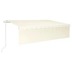 VIDAXL Auvent Automatique Store Capteur De Vent Et Led 6x3 M Crème