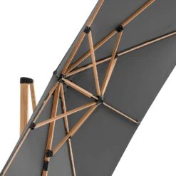 Parasol Déporté Carré 3x3m Effet Bois Anthracite -Le Coin Detente Boutique 648864fd308121.78263089