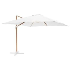 Parasol Déporté Carré 3x3m Effet Bois écru -Le Coin Detente Boutique 648864fed01a13.46859087