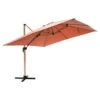 Parasol Déporté Carré 3x3m Effet Bois Argile -Le Coin Detente Boutique 64886501c73c76.21411044