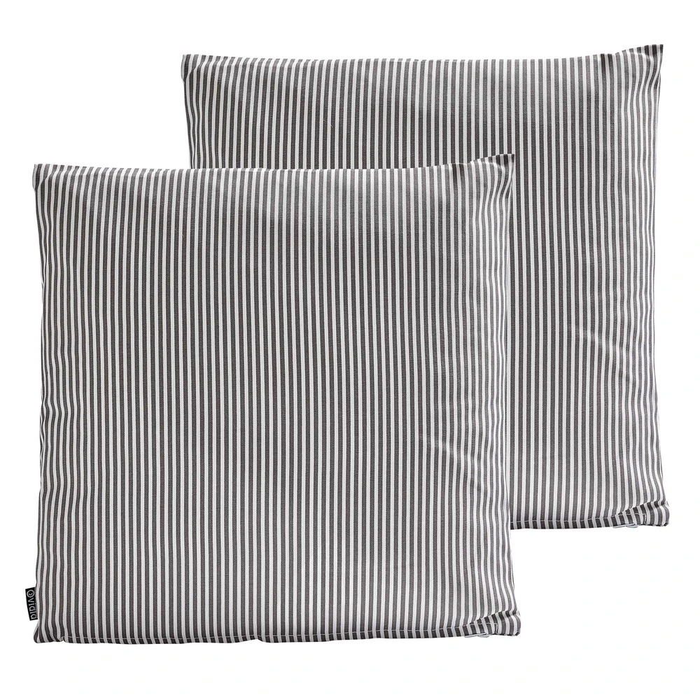 Lot De 2 Coussins Carrés Polyester Linea Gris 45x45x8 Cm 3 Lot De 2 Coussins Carrés Polyester Linea Gris 45x45x8 Cm