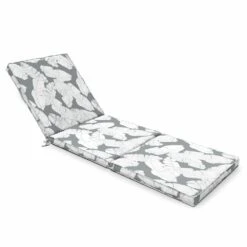Coussin Pour Bain De Soleil Gris Et Blanc 186 X 60 X 5cm