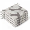 Lot De 4 Galettes De Chaise Polyester Abaca Gris 40x40x3 Cm -Le Coin Detente Boutique 6488658d987e62.88594913
