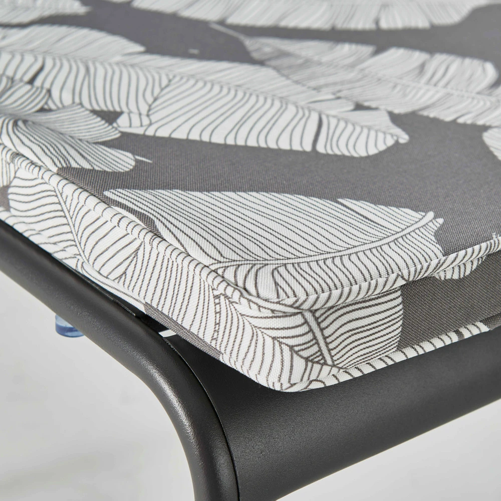 Lot De 4 Galettes De Chaise Polyester Abaca Gris 40x40x3 Cm 6 Lot De 4 Galettes De Chaise Polyester Abaca Gris 40x40x3 Cm – Image 4