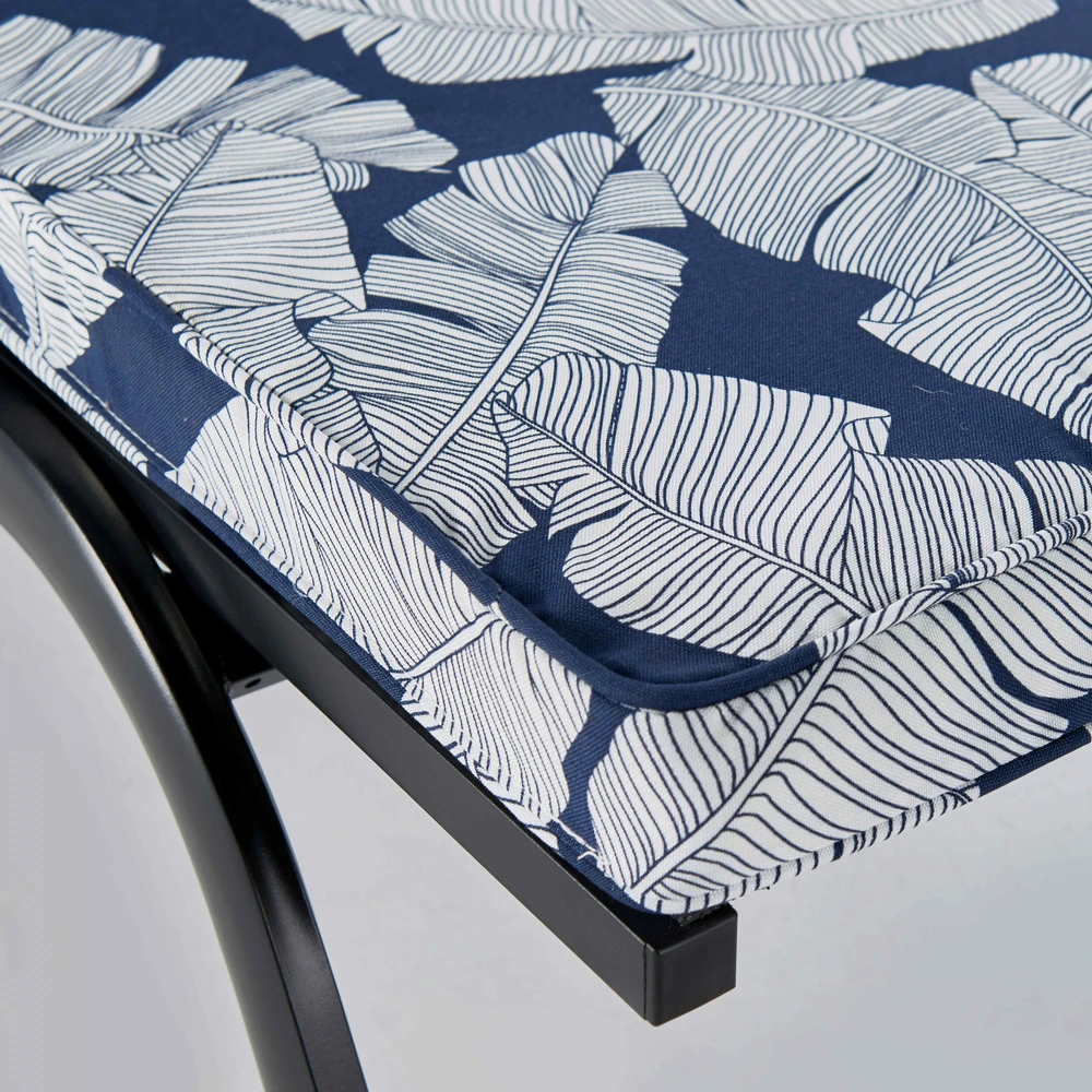 Coussin Bain De Soleil Polyester Bleu Et Blanc 186 X 60 X 5 Cm 8 Coussin Bain De Soleil Polyester Bleu Et Blanc 186 X 60 X 5 Cm – Image 6