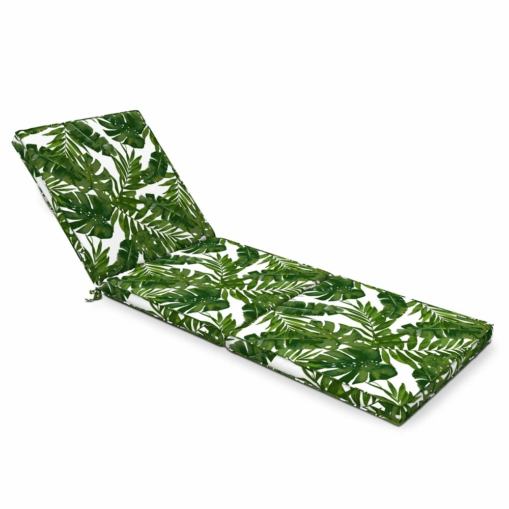 Coussin Bain De Soleil Polyester Blanc Et Vert 186 X 60 X 5 Cm 3 Coussin Bain De Soleil Polyester Blanc Et Vert 186 X 60 X 5 Cm