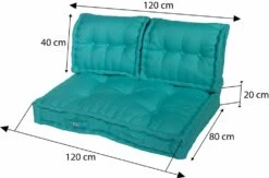 Coussins Palette Capitonné 120x80x20cm Bleu Caraïbes -Le Coin Detente Boutique 648b51cc666521.96011131