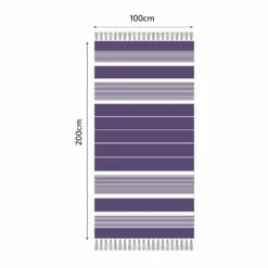 Fouta En Coton Arthur 100x200cm Violet -Le Coin Detente Boutique 648b51cde84947.62878129