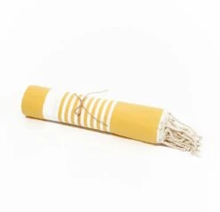 Fouta En Coton Arthur 100x200cm Jaune -Le Coin Detente Boutique 648b51d637a171.28780500