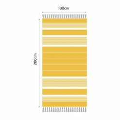 Fouta En Coton Arthur 100x200cm Jaune -Le Coin Detente Boutique 648b51d64eb9f0.32626745