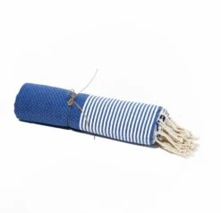 Fouta En Coton Tissage Nid D'abeille Ziwane 100x200cm Bleu Royal -Le Coin Detente Boutique 648b552ab942e5.25415584