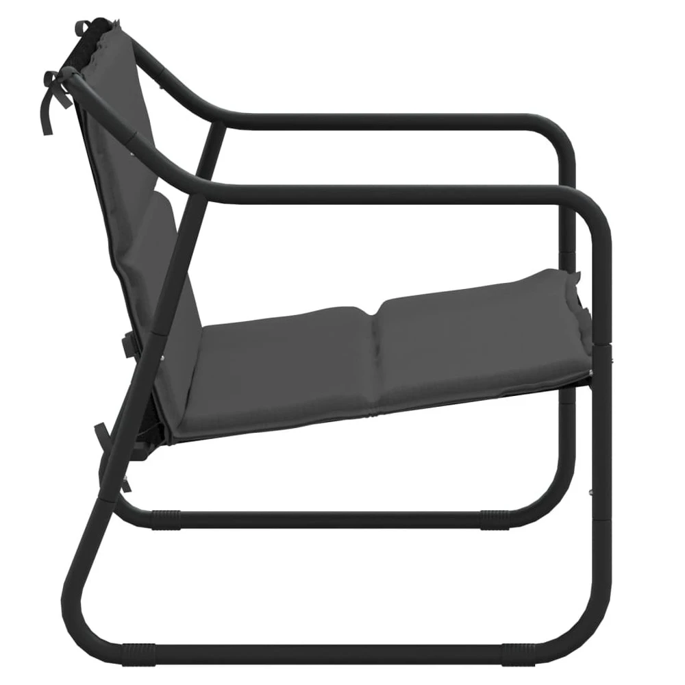 VIDAXL Banc De Jardin à 2 Places Avec Coussin Anthracite Acier 6 VIDAXL Banc De Jardin à 2 Places Avec Coussin Anthracite Acier – Image 4