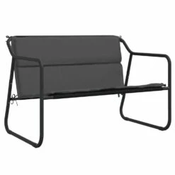 VIDAXL Banc De Jardin à 2 Places Avec Coussin Anthracite Acier