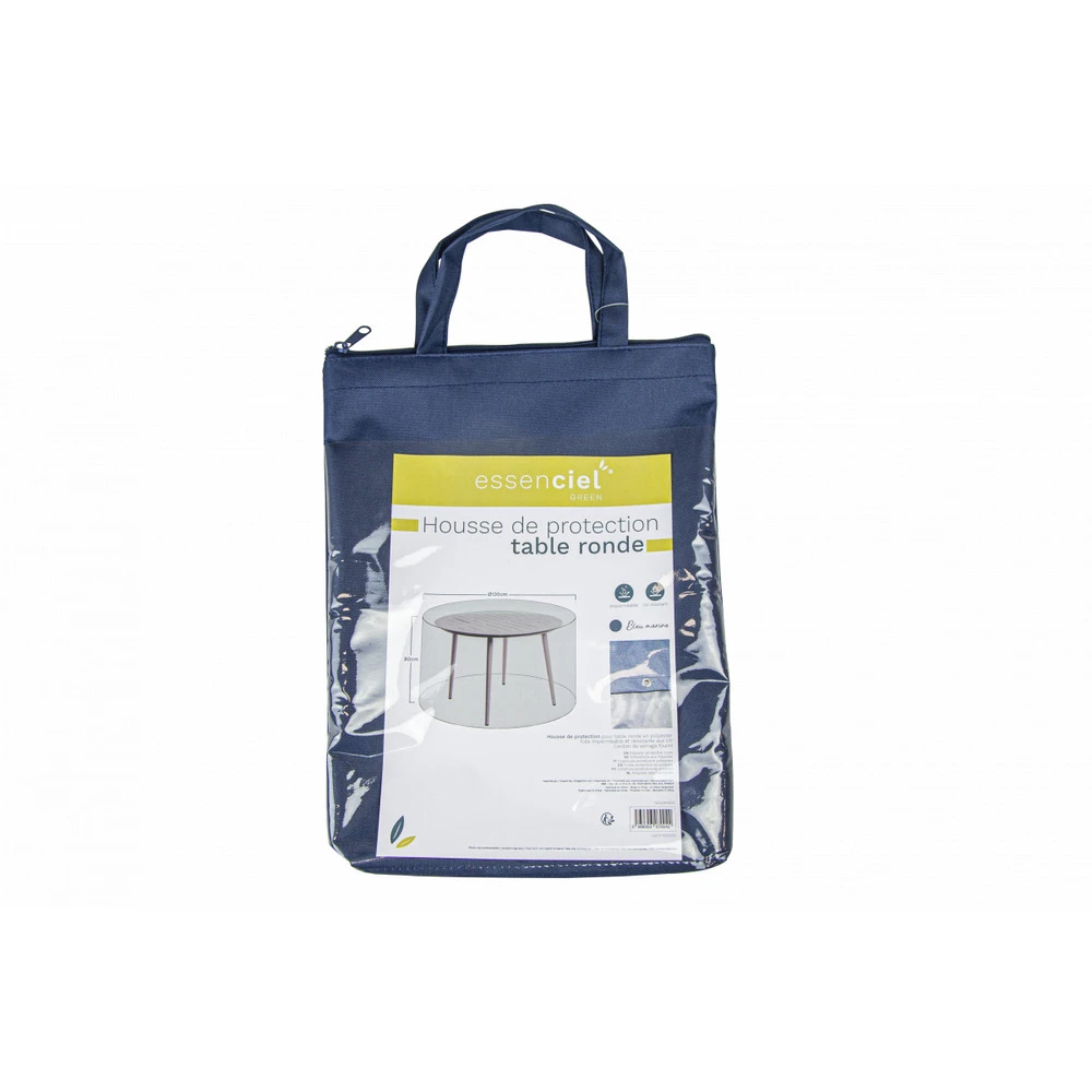 Housse De Protection Table Ronde Imperméable Et Résistante Aux Uv En Polyester Bleu Marine - Mobilier De Jardin - 120x80cm 4 Housse De Protection Table Ronde Imperméable Et Résistante Aux Uv En Polyester Bleu Marine - Mobilier De Jardin - 120x80cm – Image 2