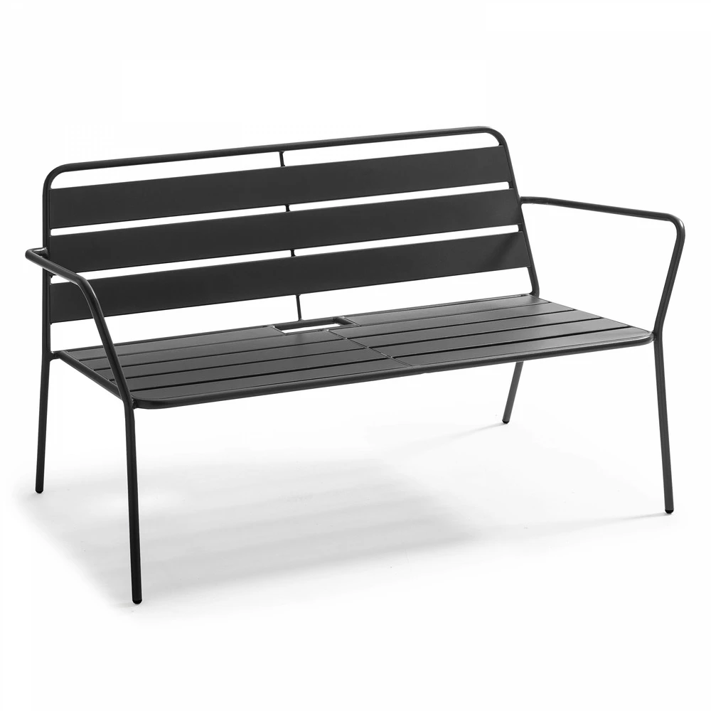 Canapé De Jardin En Métal Gris 3 Canapé De Jardin En Métal Gris