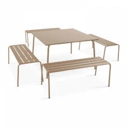 Banc De Jardin En Acier Taupe -Le Coin Detente Boutique 6494abced3fce5.93086928