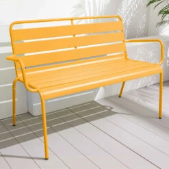 Banc De Jardin En Métal Jaune 11 Banc De Jardin En Métal Jaune -Le Coin Detente Boutique 6494abd2df59d0.18989579