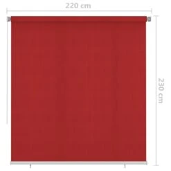 VIDAXL Store Roulant D'extérieur 220x230 Cm Rouge -Le Coin Detente Boutique 6494b667398f82.51773735