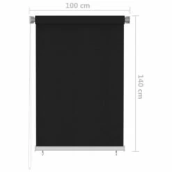 VIDAXL Store Roulant D'extérieur 100x140 Cm Noir 13 VIDAXL Store Roulant D'extérieur 100x140 Cm Noir -Le Coin Detente Boutique 6494b66b686259.49149004